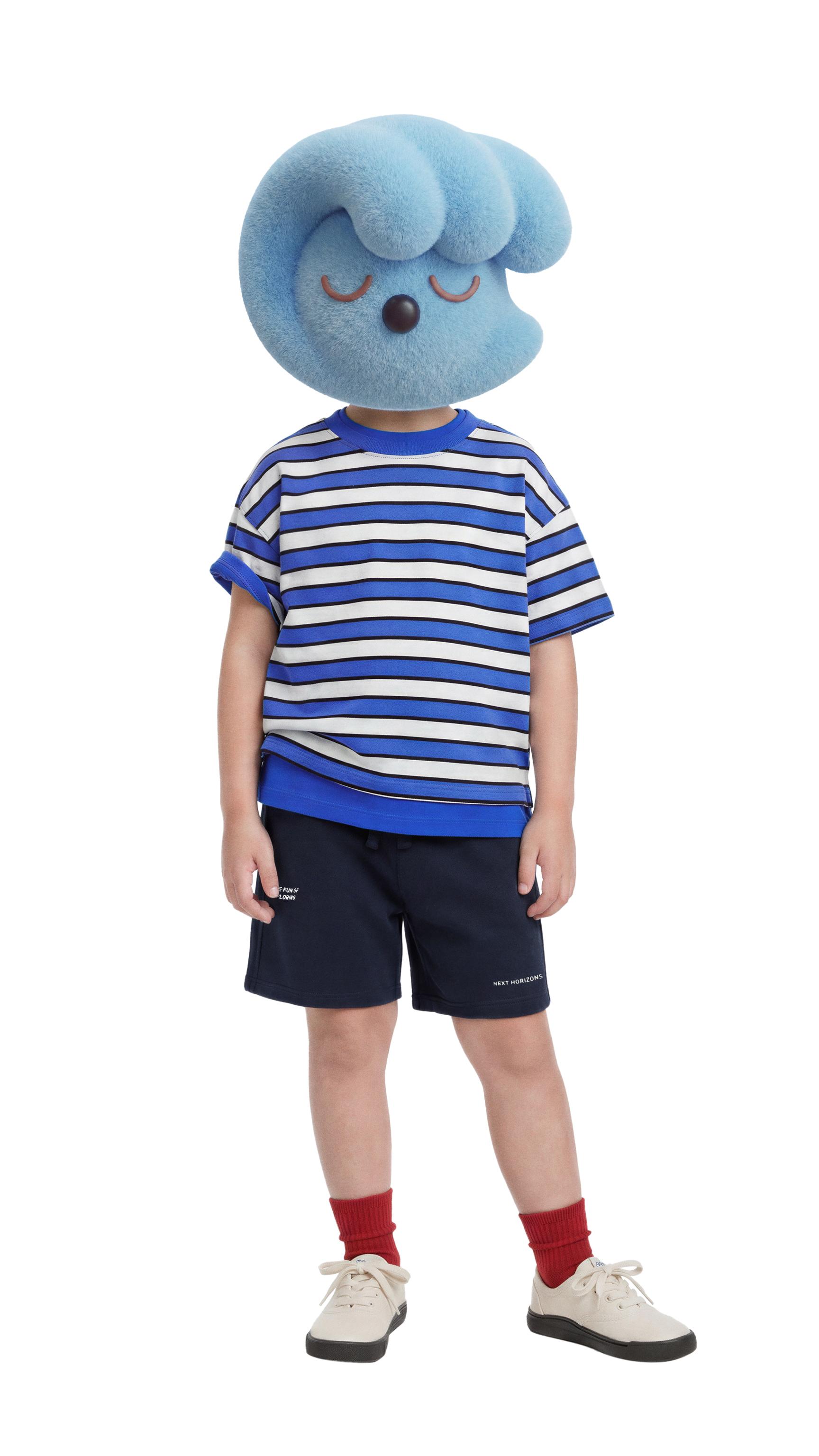 THREE-PACK OF STRIPED AND SOLID T-SHIRTS